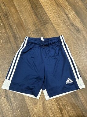 adidas Navy Shorts with White Accent